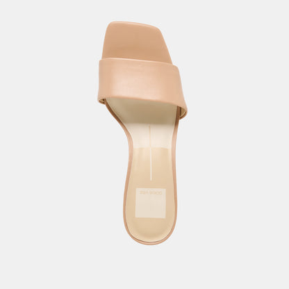 REXA WIDE HEELS LIGHT TAN LEATHER