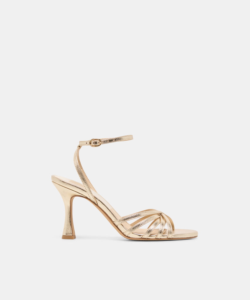 RIKI HEELS LT GOLD LEATHER