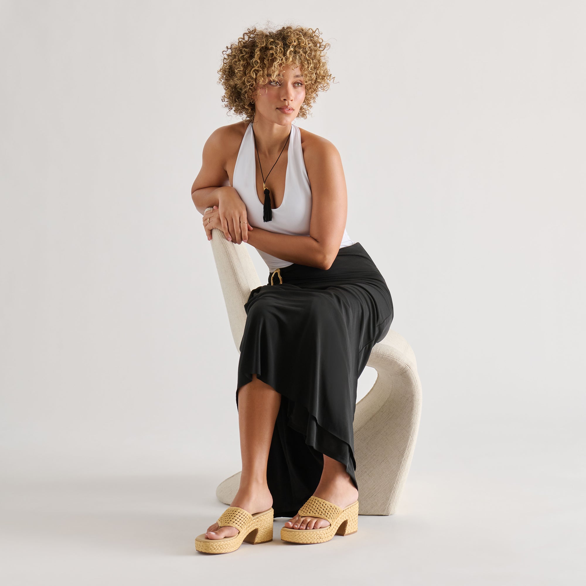 RIPPLE HEELS LT NATURAL RAFFIA