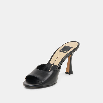 ROSHA HEELS BLACK LEATHER