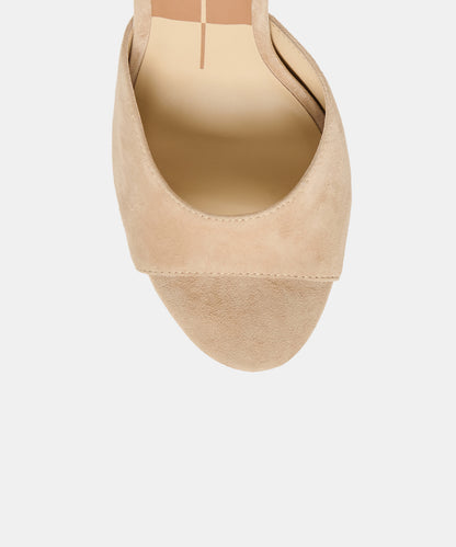 ROSHA HEELS CAMEL SUEDE