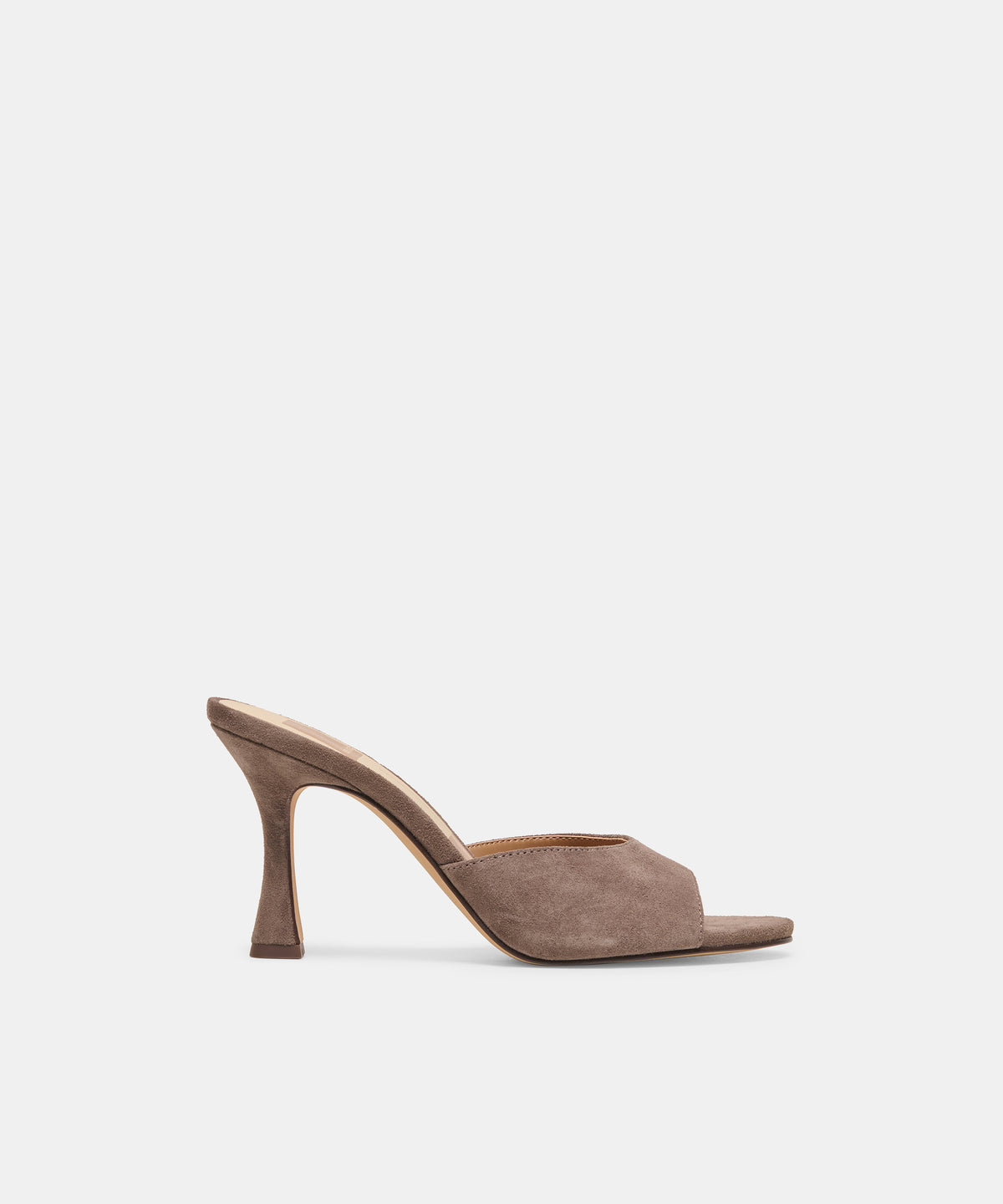 ROSHA Dove Suede Open-Toe Mule Heels | Dolce Vita