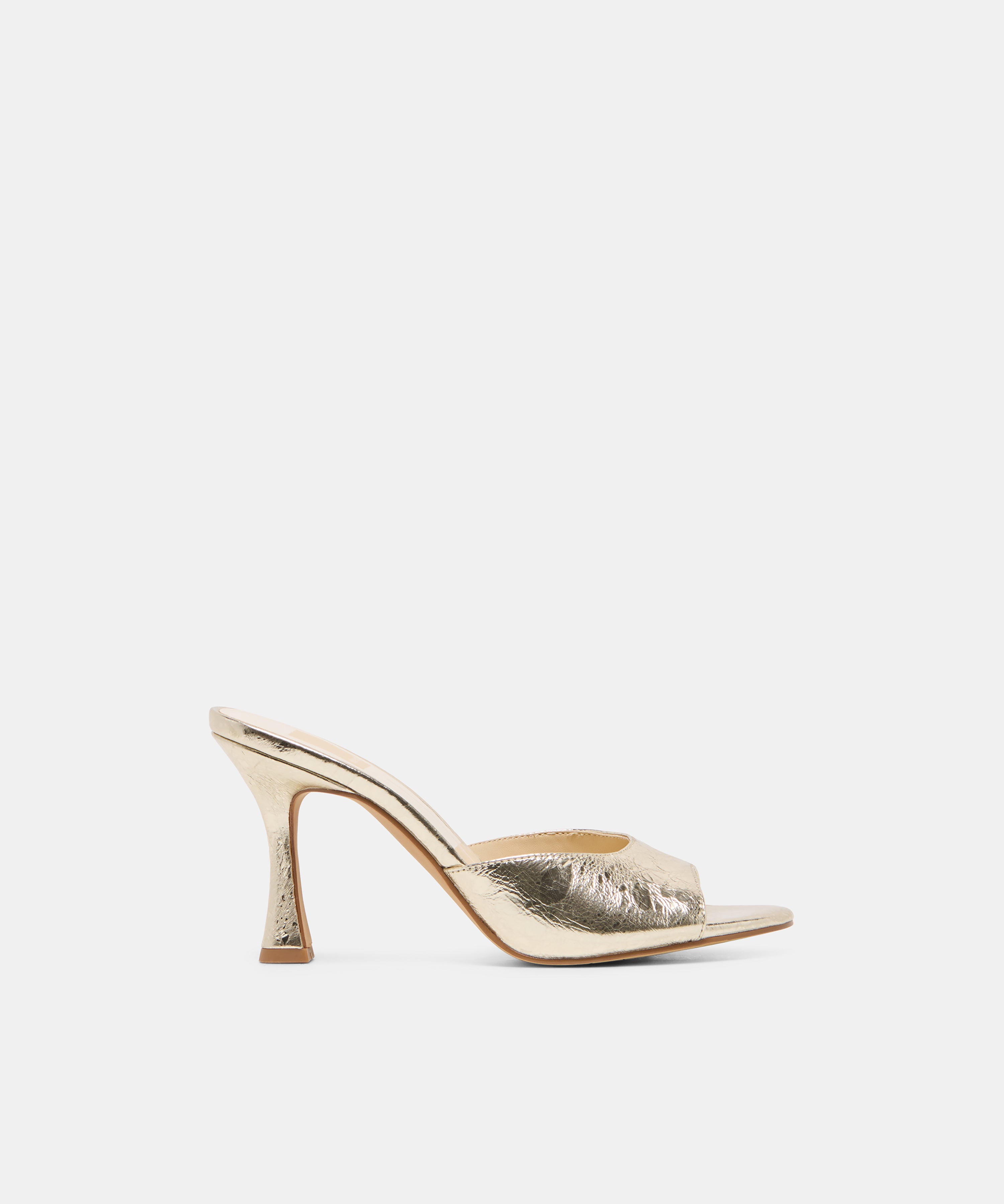Rosha Platinum Distressed Leather Heels | Dolce Vita