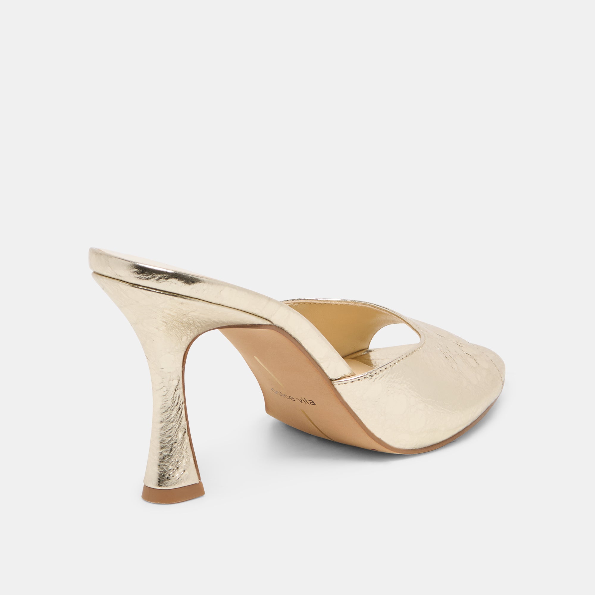 ROSHA HEELS PLATINUM DISTRESSED LEATHER - view 3