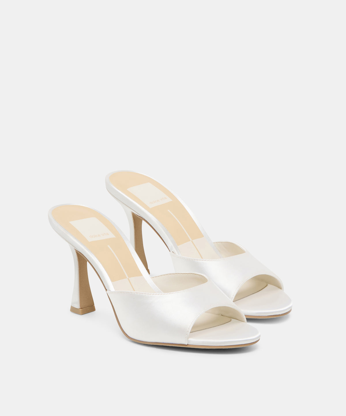 ROSHA HEELS TRUE WHITE SATIN - view 2