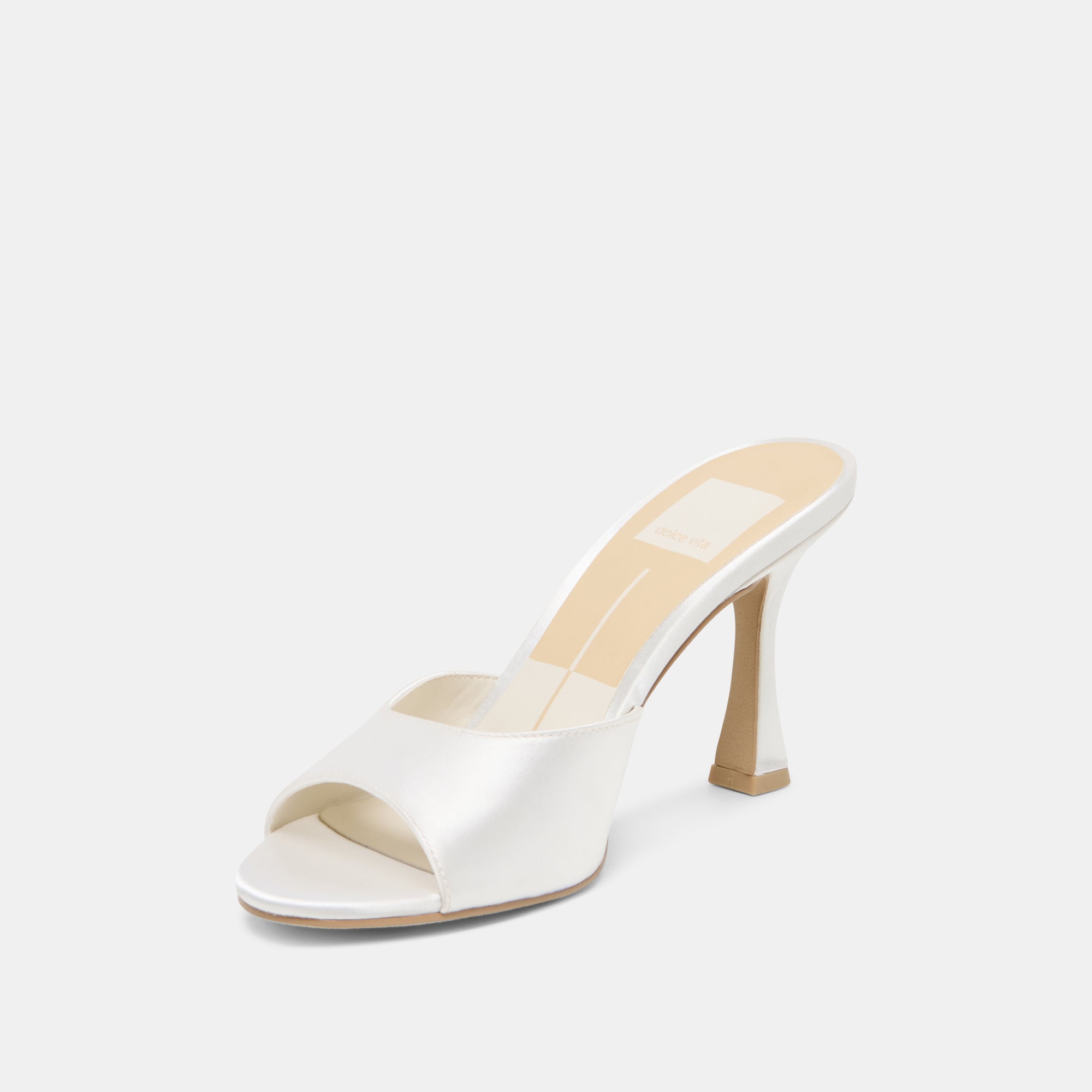ROSHA HEELS TRUE WHITE SATIN - view 6