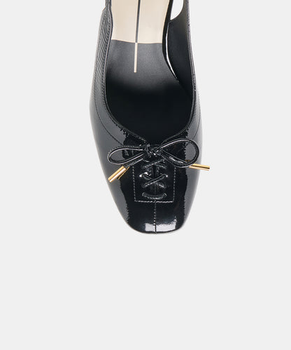 SAYLEE HEELS MIDNIGHT CRINKLE PATENT