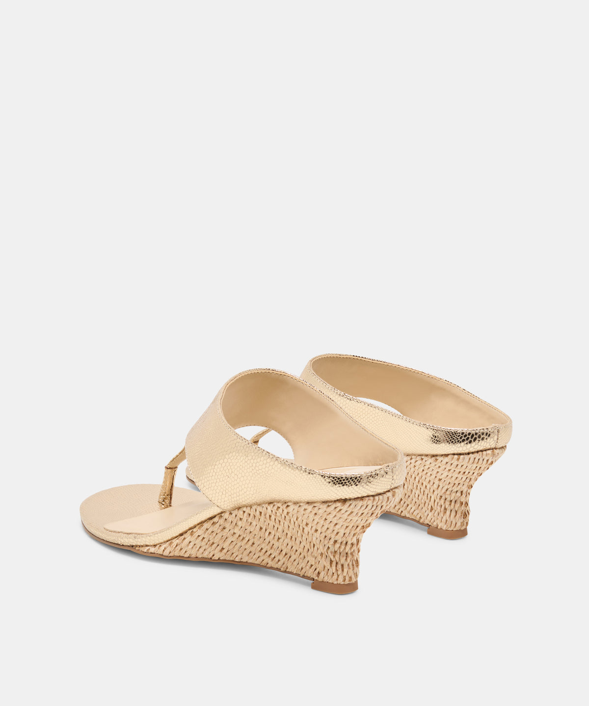 SYMON WEDGES GOLD EMBOSSED LEATHER - view 4