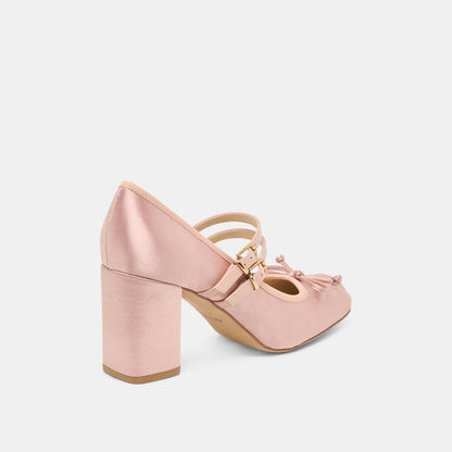 TIARAH HEELS LT BLUSH SATIN