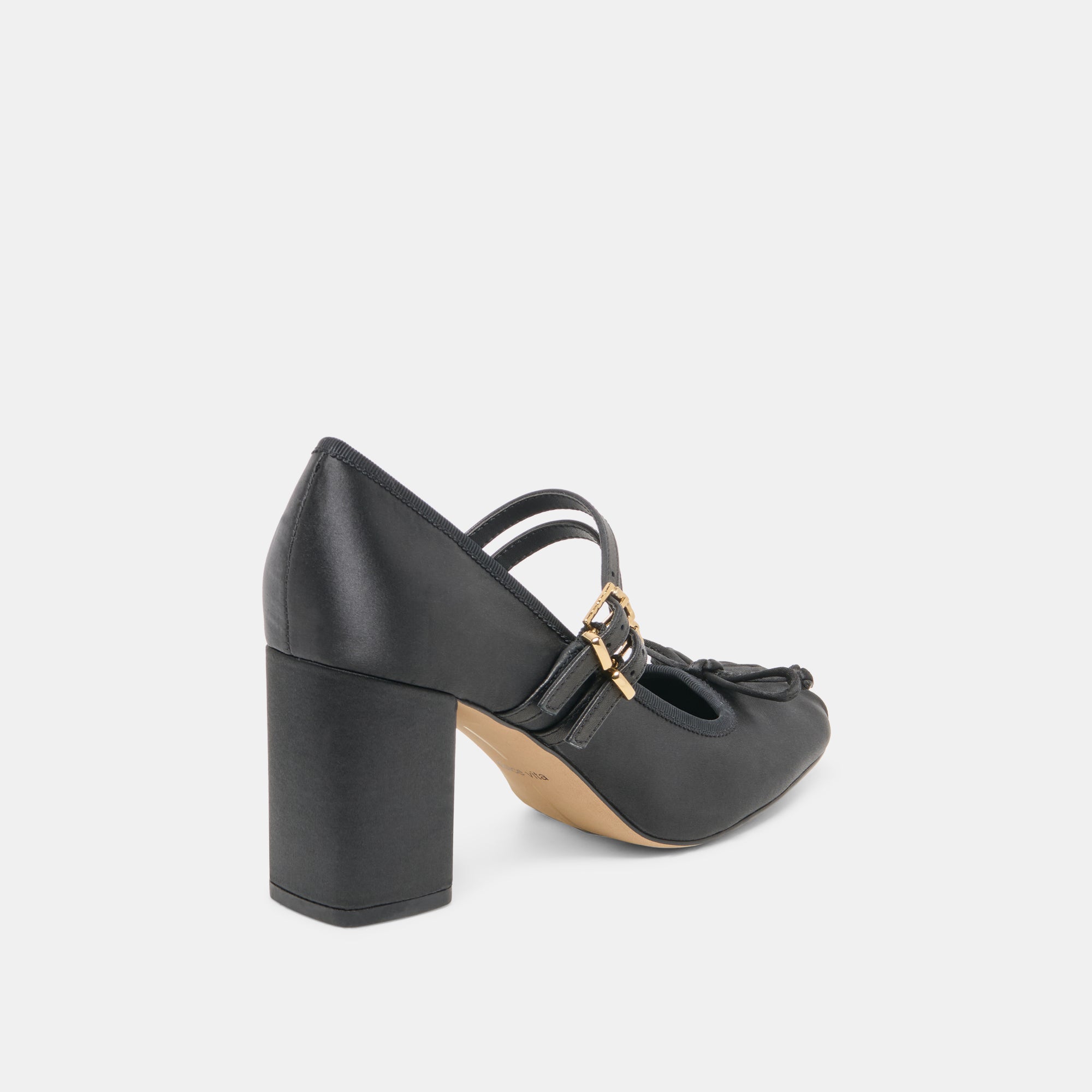 TIARAH HEELS ONYX SATIN - view 3