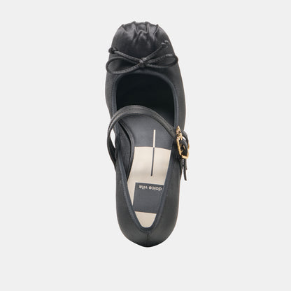 TIARAH HEELS ONYX SATIN