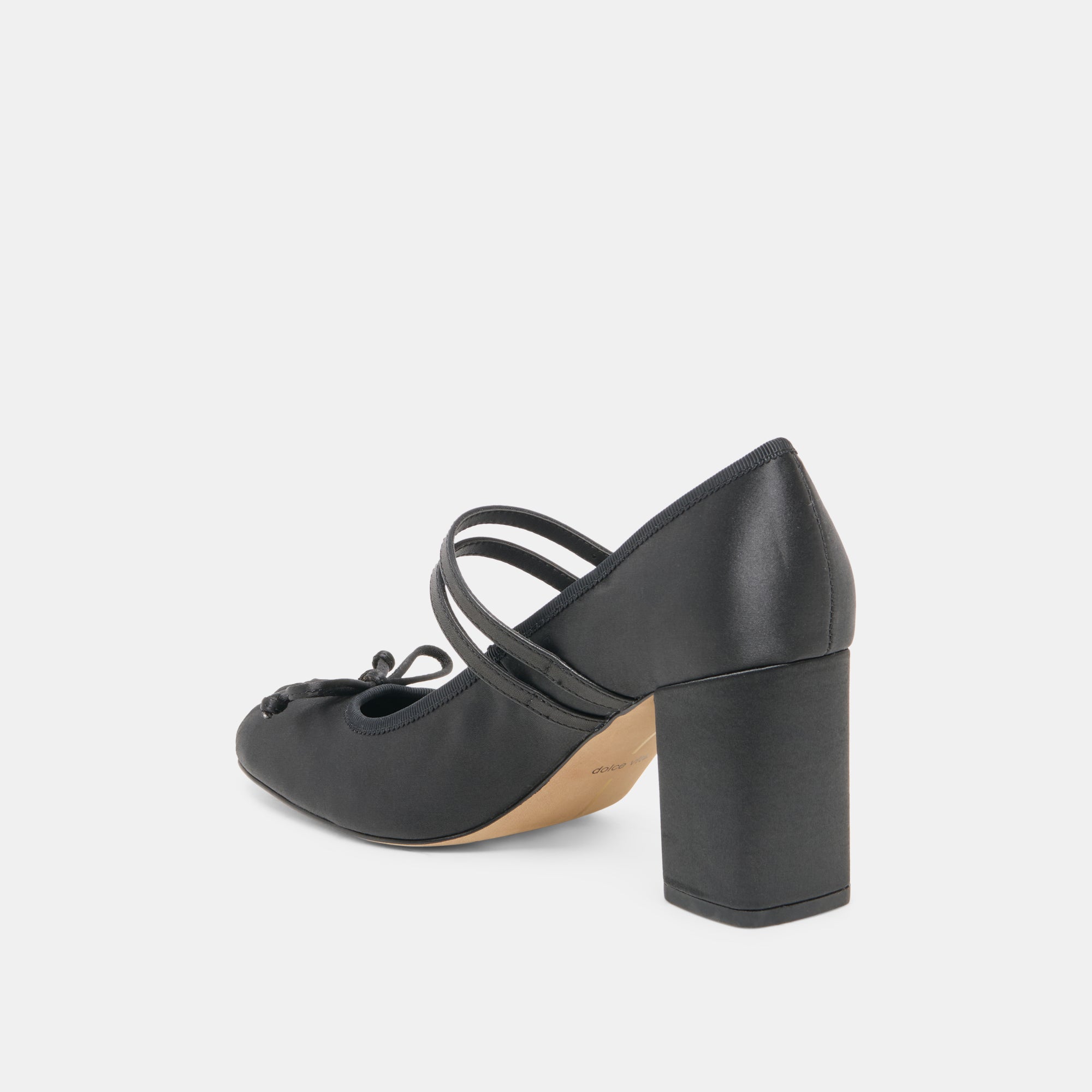 TIARAH HEELS ONYX SATIN - view 5