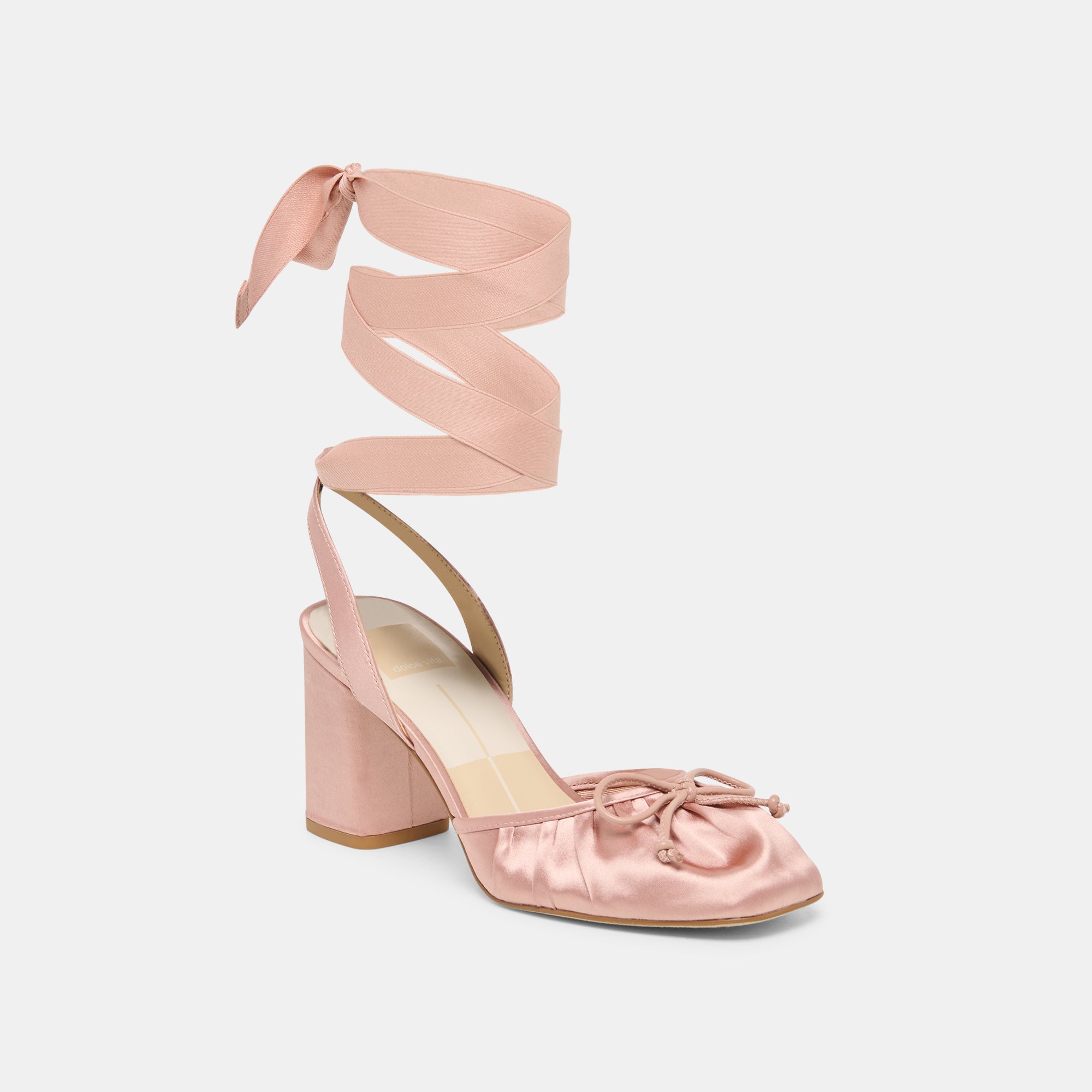 TISHA HEELS LT BLUSH SATIN