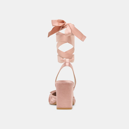 TISHA HEELS LT BLUSH SATIN