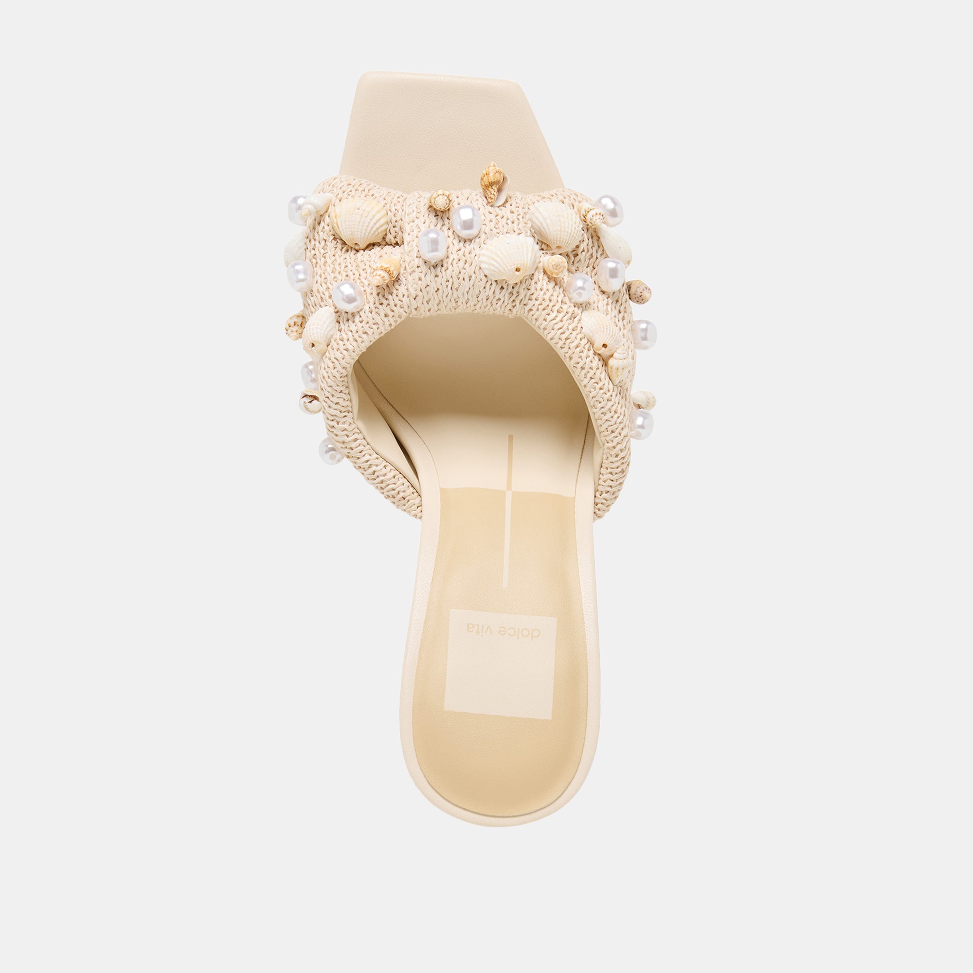 TYLAH HEELS OATMEAL BEADED RAFFIA