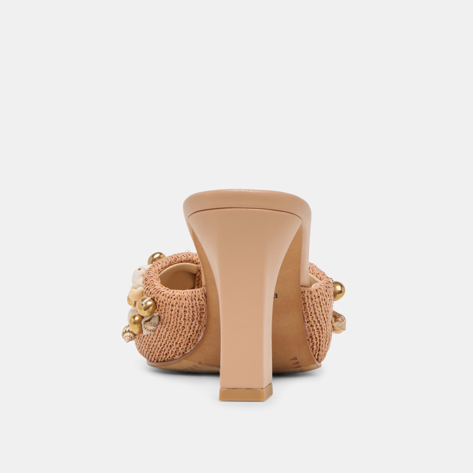 TYLAH HEELS TOFFEE BEADED RAFFIA
