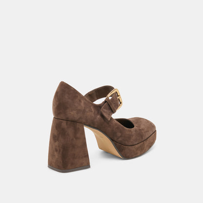 ULTRA HEELS DK BROWN SUEDE