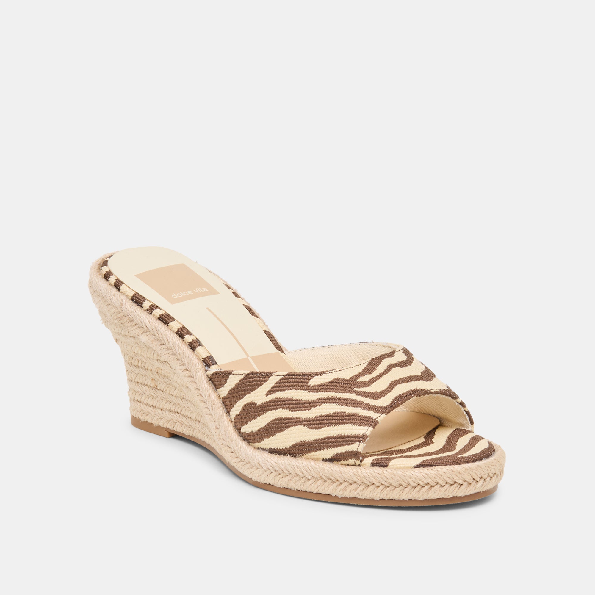 VAYA WEDGES BEIGE ZEBRA RAFFIA - view 2