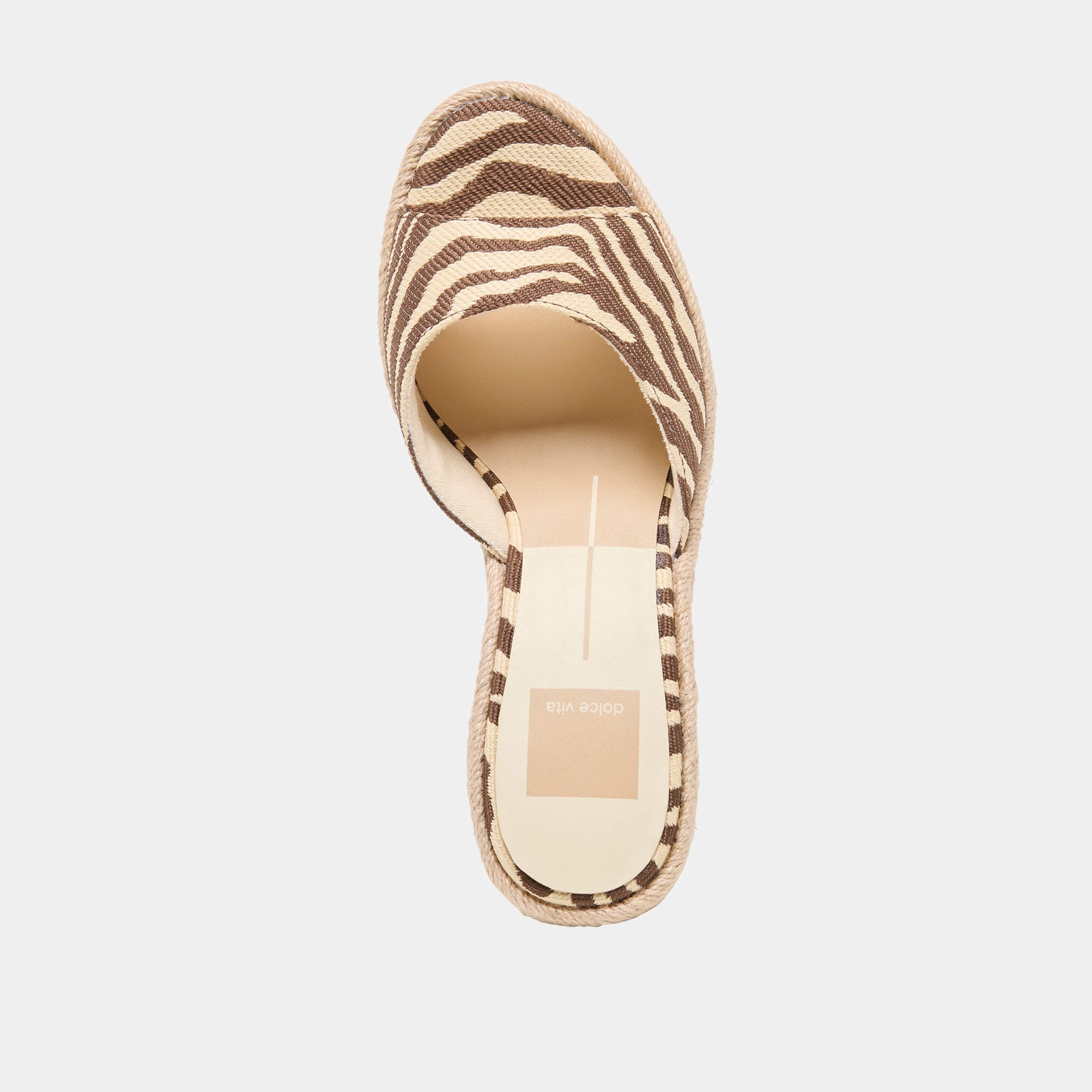 VAYA WEDGES BEIGE ZEBRA RAFFIA - view 8