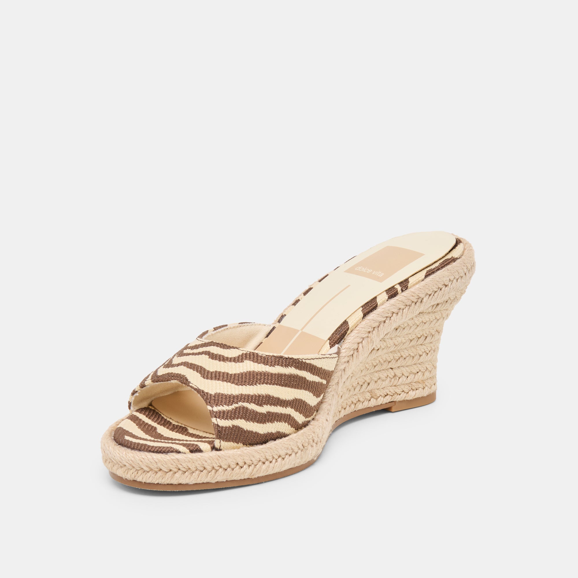 VAYA WEDGES BEIGE ZEBRA RAFFIA - view 4