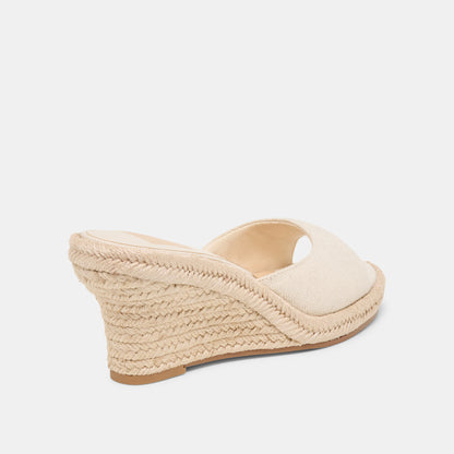 VAYA WEDGES ECRU LINEN