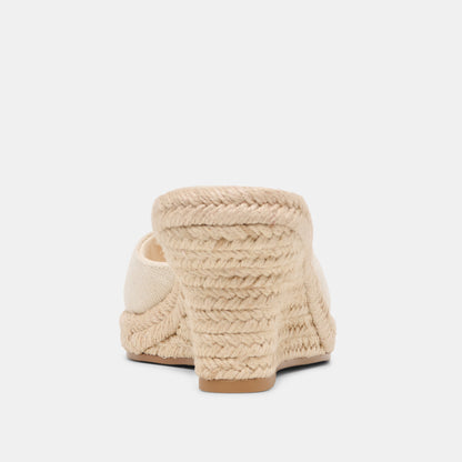 VAYA WEDGES ECRU LINEN