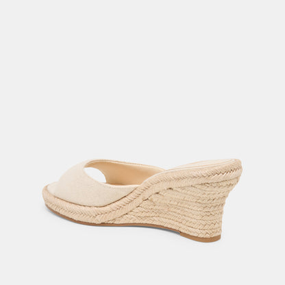 VAYA WEDGES ECRU LINEN