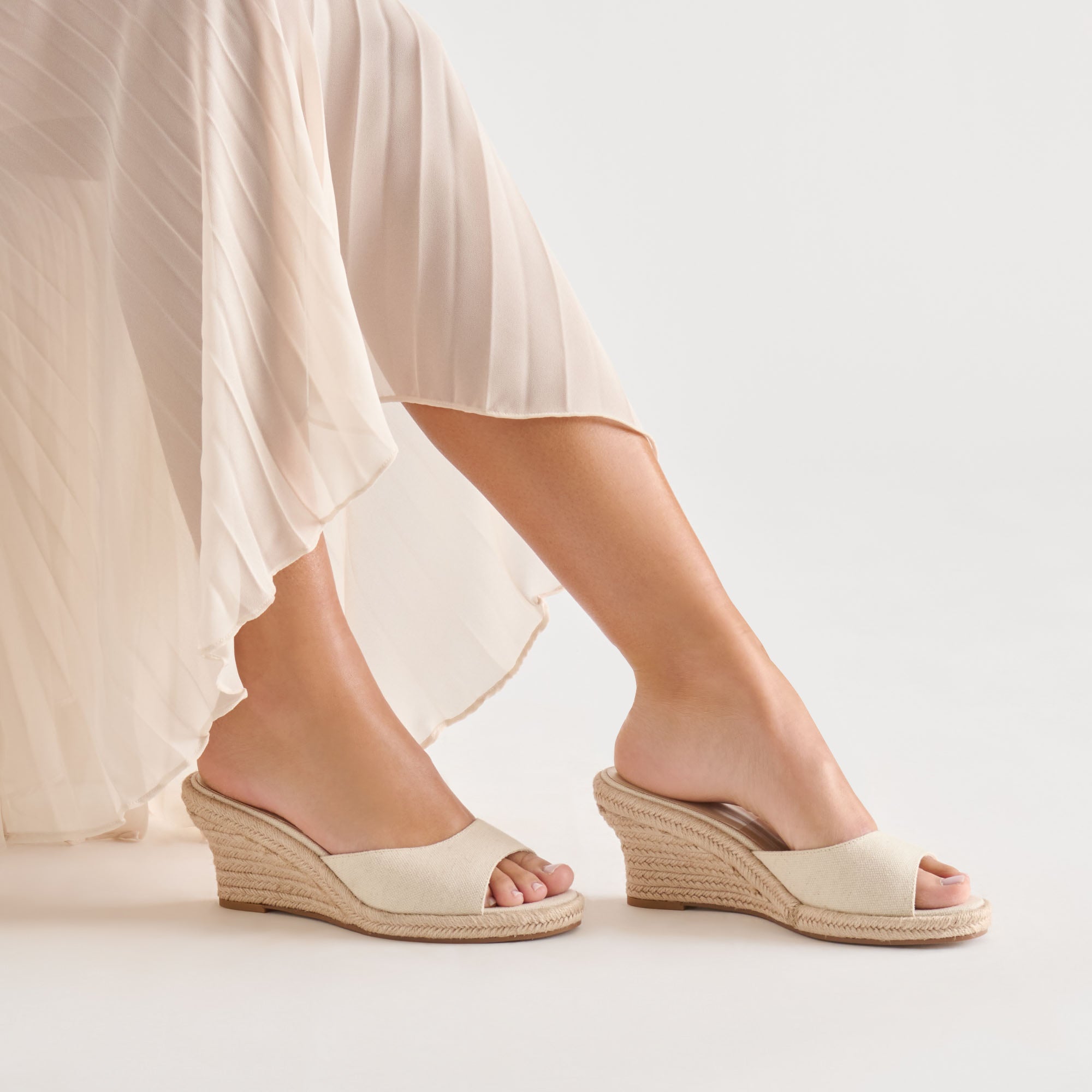 VAYA WEDGES ECRU LINEN - view 2