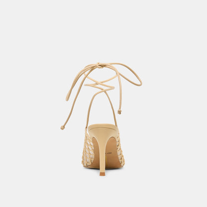 YAEL HEELS LT NATURAL WOVEN RAFFIA