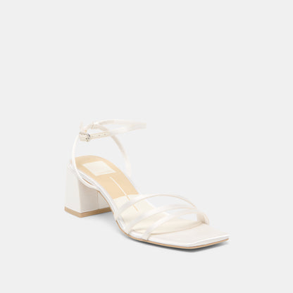 YSABEL HEELS TRUE WHITE SATIN