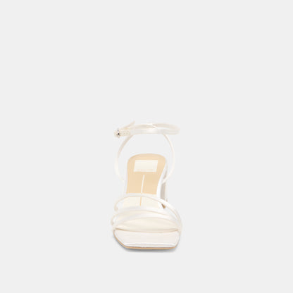 YSABEL HEELS TRUE WHITE SATIN