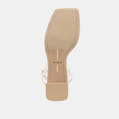 YSABEL HEELS TRUE WHITE SATIN