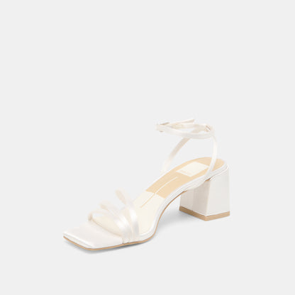YSABEL HEELS TRUE WHITE SATIN