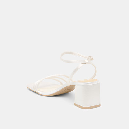 YSABEL HEELS TRUE WHITE SATIN