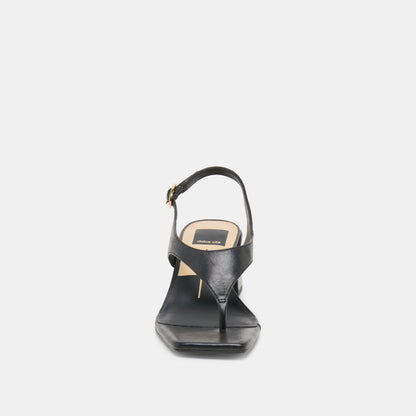 YVES HEELS BLACK LEATHER