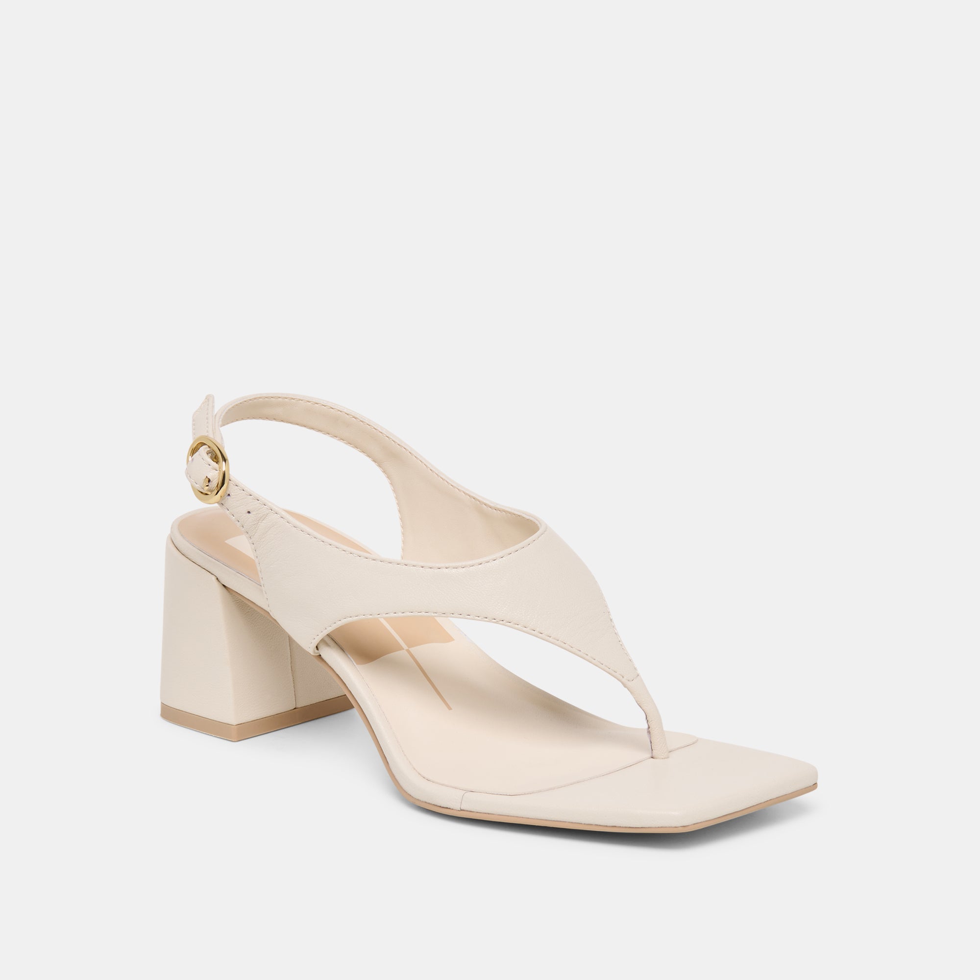 YVES HEELS IVORY LEATHER - view 2