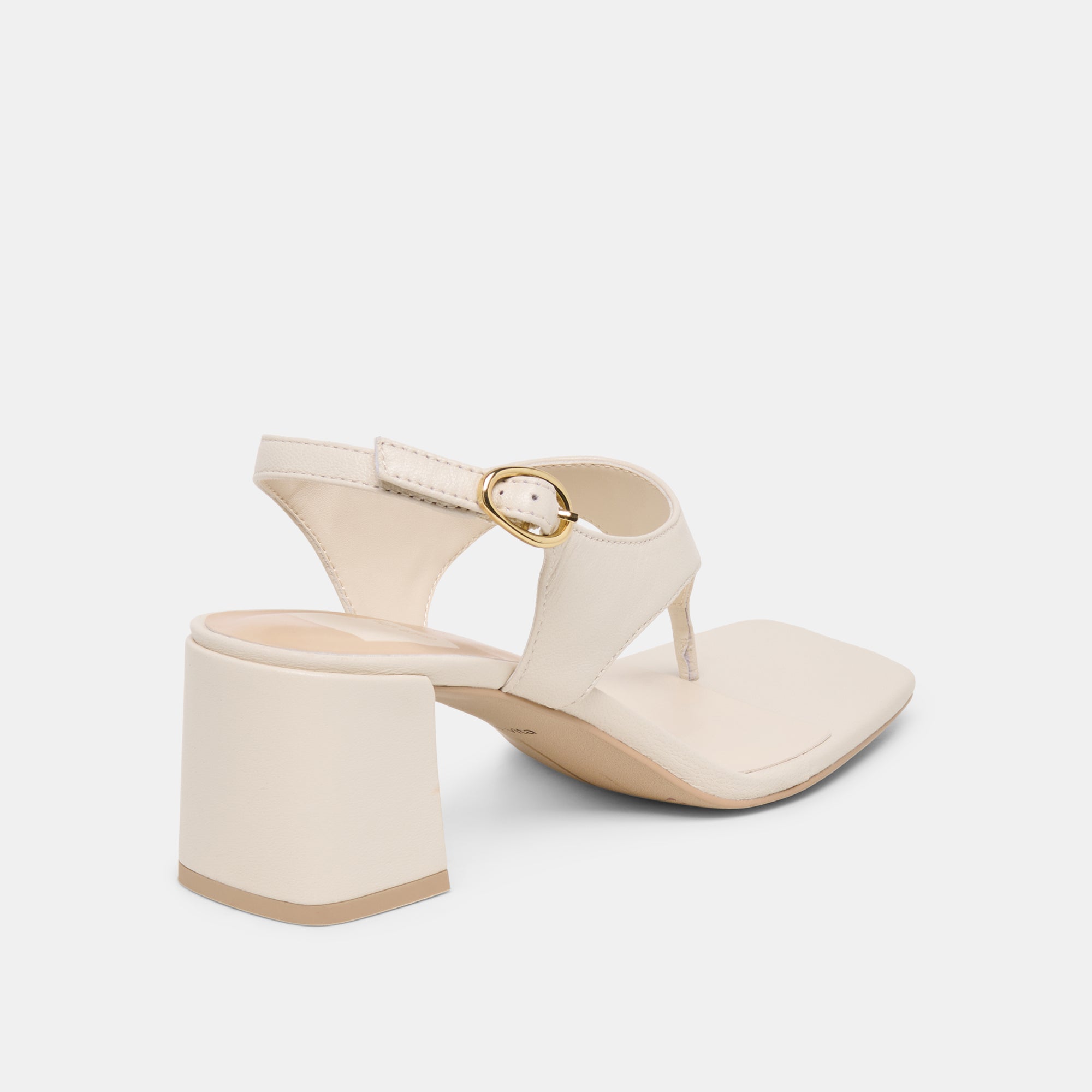 YVES HEELS IVORY LEATHER - view 3