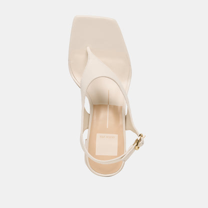 YVES HEELS IVORY LEATHER