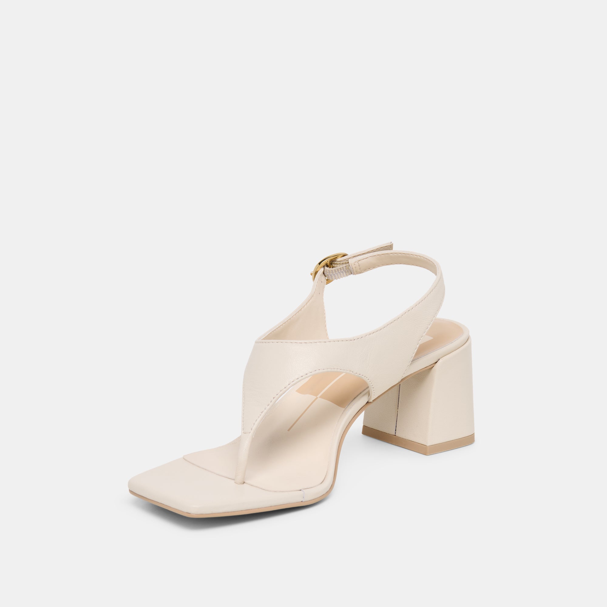 YVES HEELS IVORY LEATHER - view 4