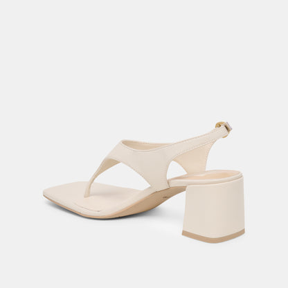 YVES HEELS IVORY LEATHER