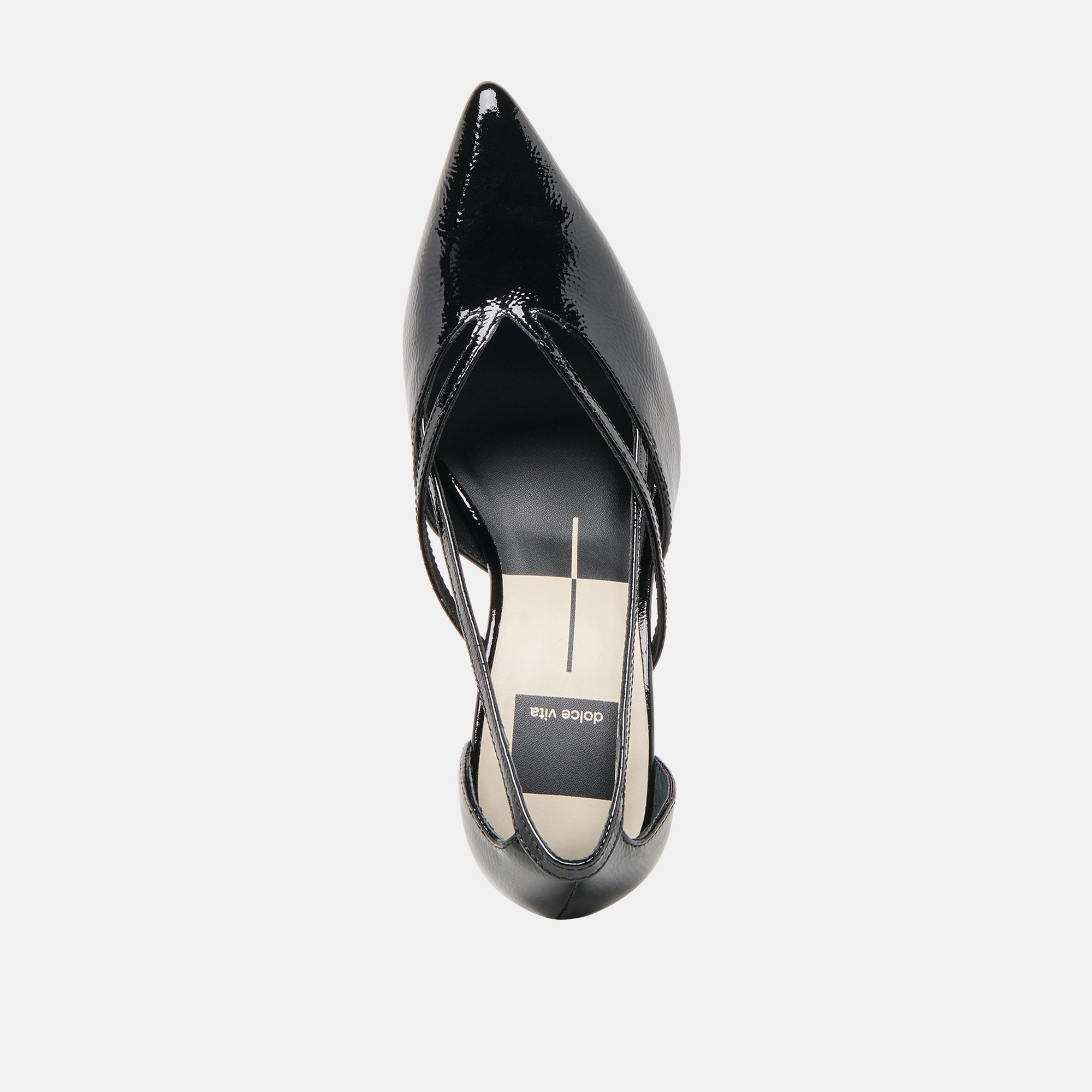 KAINE HEELS MIDNIGHT CRINKLE PATENT LEATHER