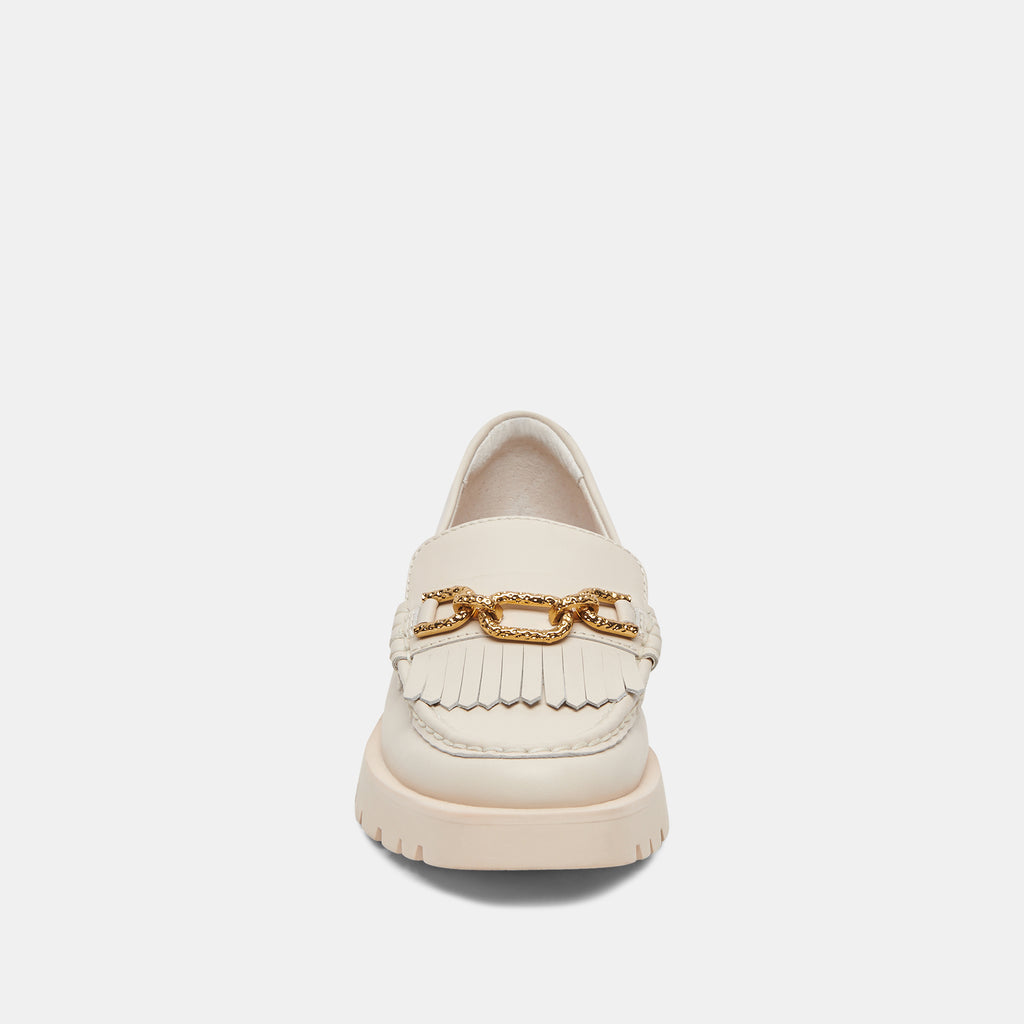 ERNA WIDE FLATS IVORY LEATHER - image 6