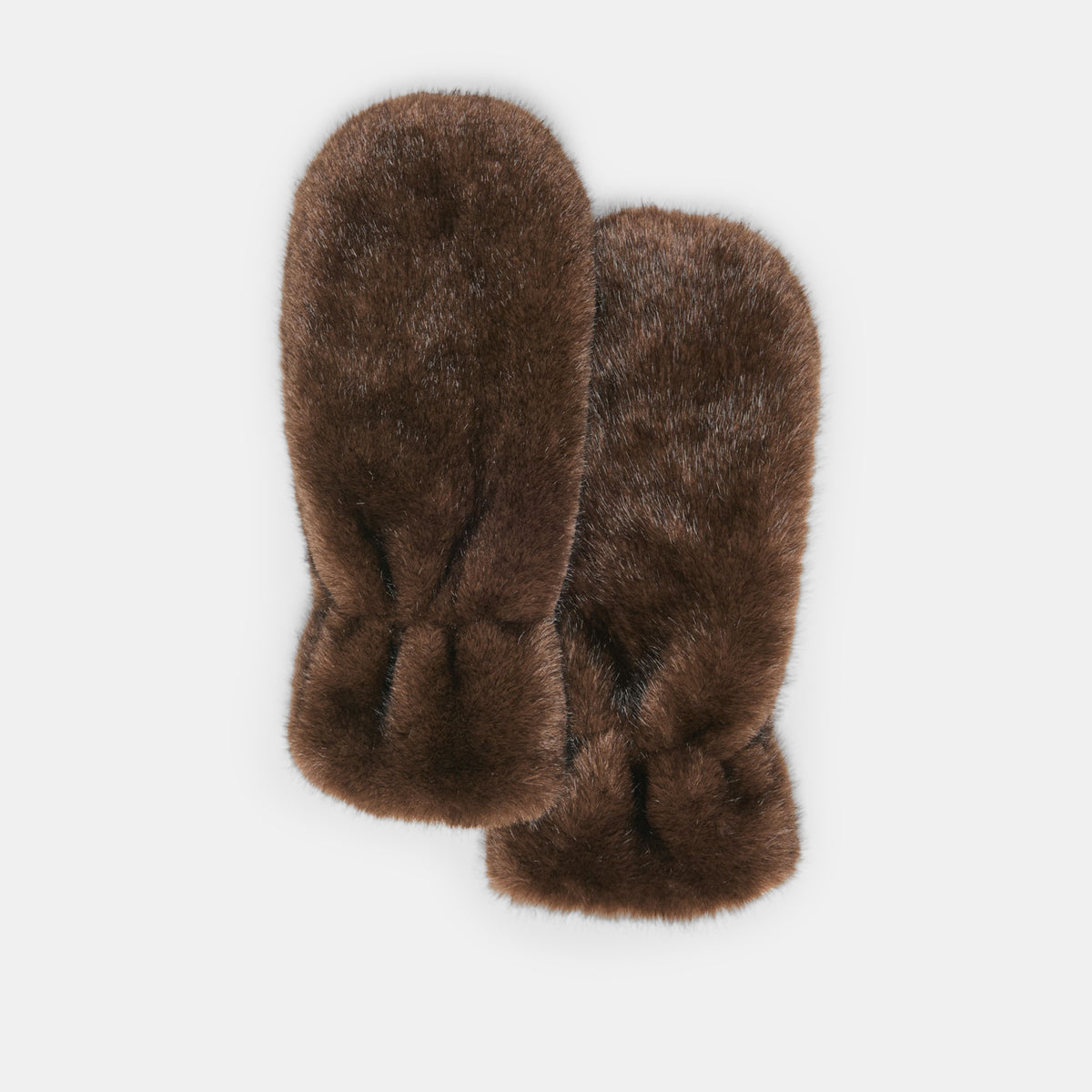 FAUX FUR MITTENS ESPRESSO - view 2