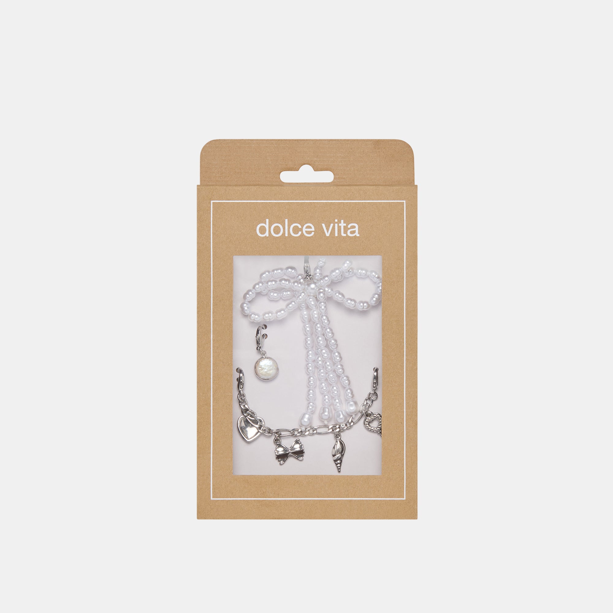 NOTICE SNEAKERS GREY WHITE LEATHER + SILVER CHARM BUNDLE