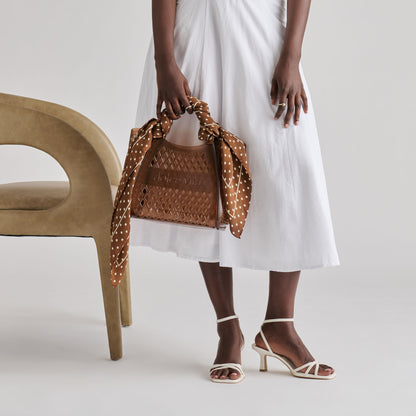 MANJI HEELS TRUE WHITE LEATHER