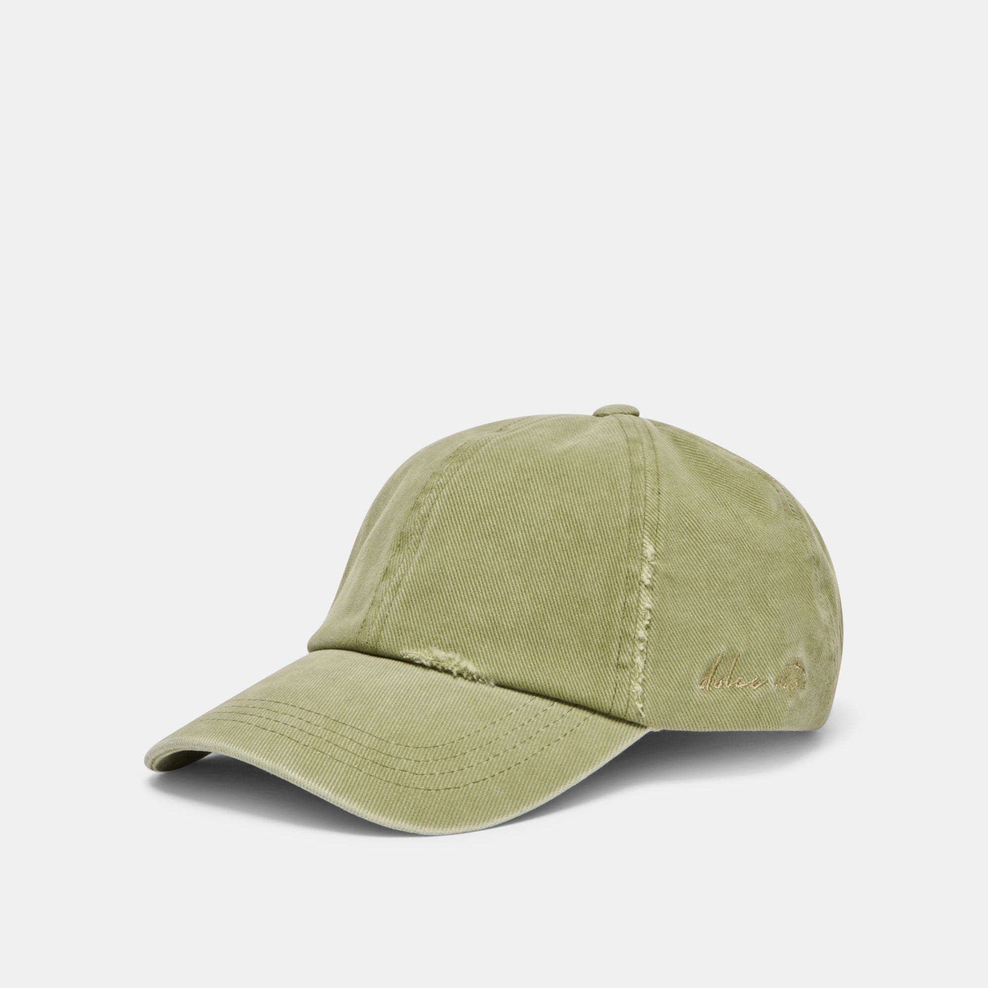 DISTRESSED BASEBALL CAP OLIVE - view 7