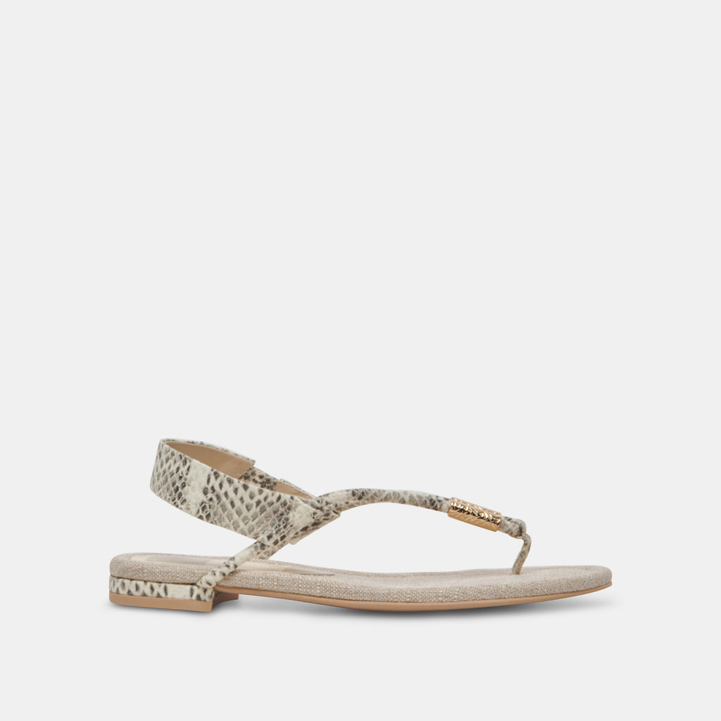 BACEY SANDALS GREY WHITE EMBOSSED STELLA - image 1