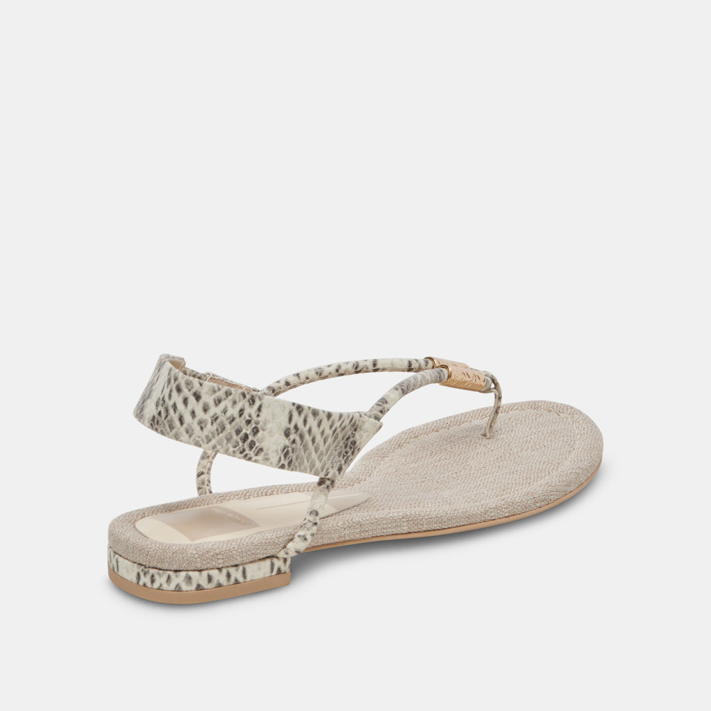 BACEY SANDALS GREY WHITE EMBOSSED STELLA - image 3