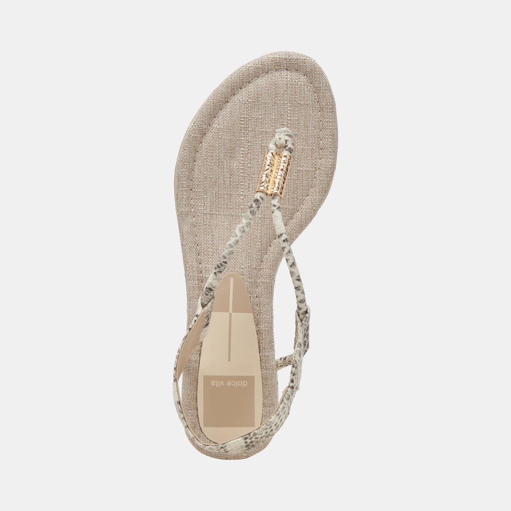 BACEY SANDALS GREY WHITE EMBOSSED STELLA - image 8
