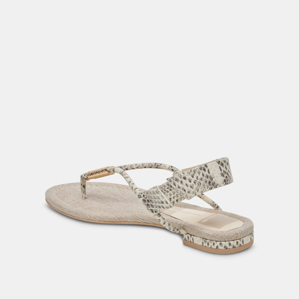 BACEY SANDALS GREY WHITE EMBOSSED STELLA - image 5